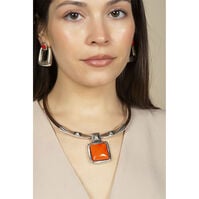 Collar Kubik con Cristal Murano Coral  T. Única-222309 Collar Kubik con Cristal Murano Coral  T. Única-222309 1